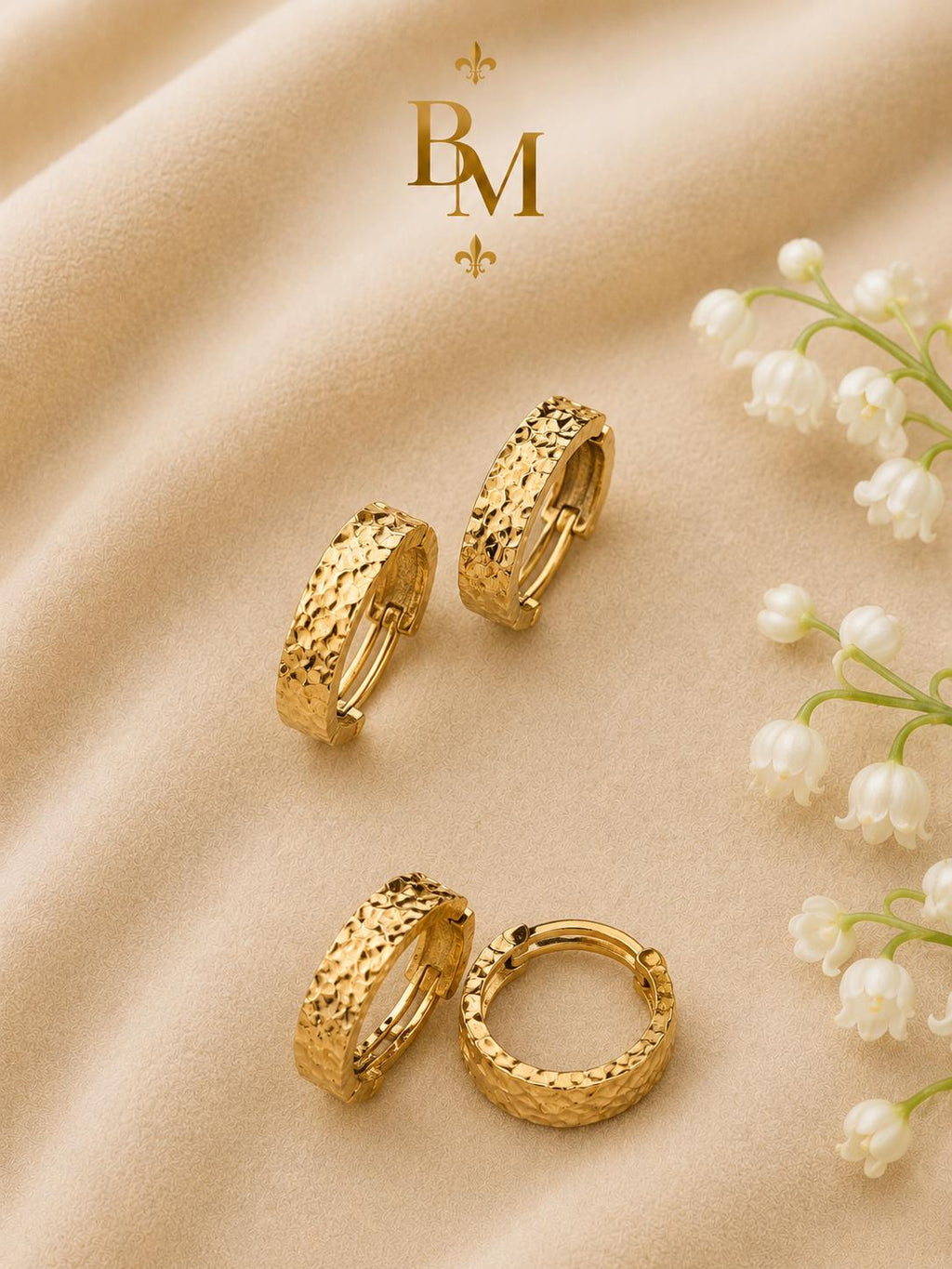 Classic Hoop Earrings | Solid 18K Gold – 2.00g | Bahremand Jewellery