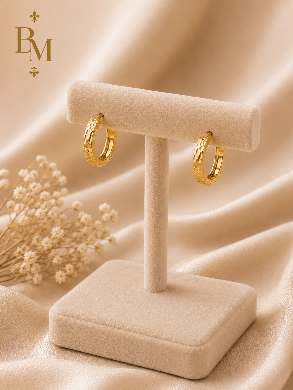 Classic Hoop Earrings | Solid 18K Gold – 2.00g | Bahremand Jewellery