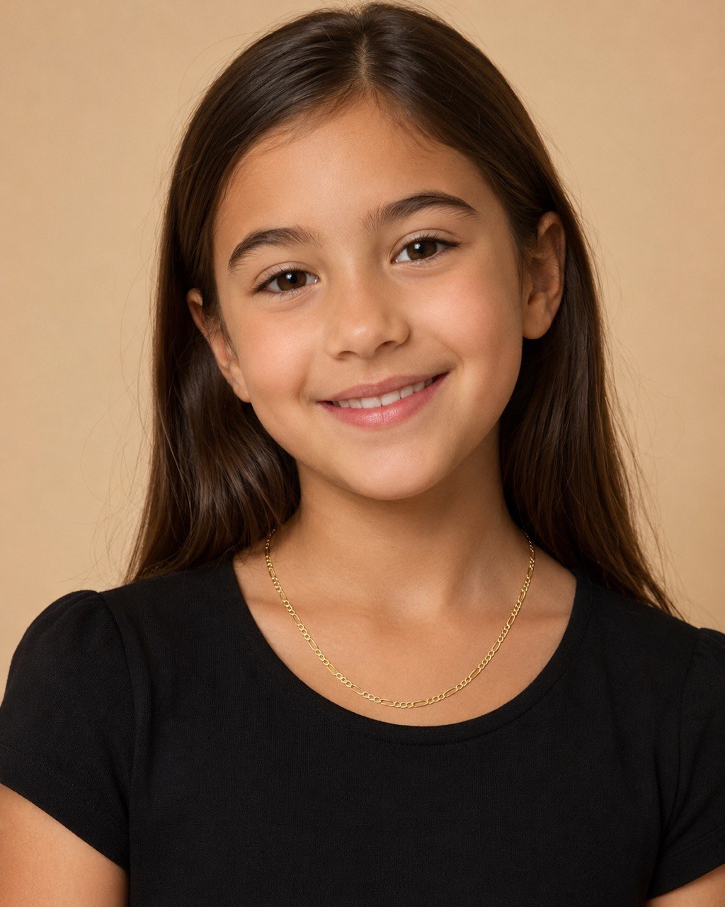 18K Yellow Gold Kids Figaro Chain – 19.5”