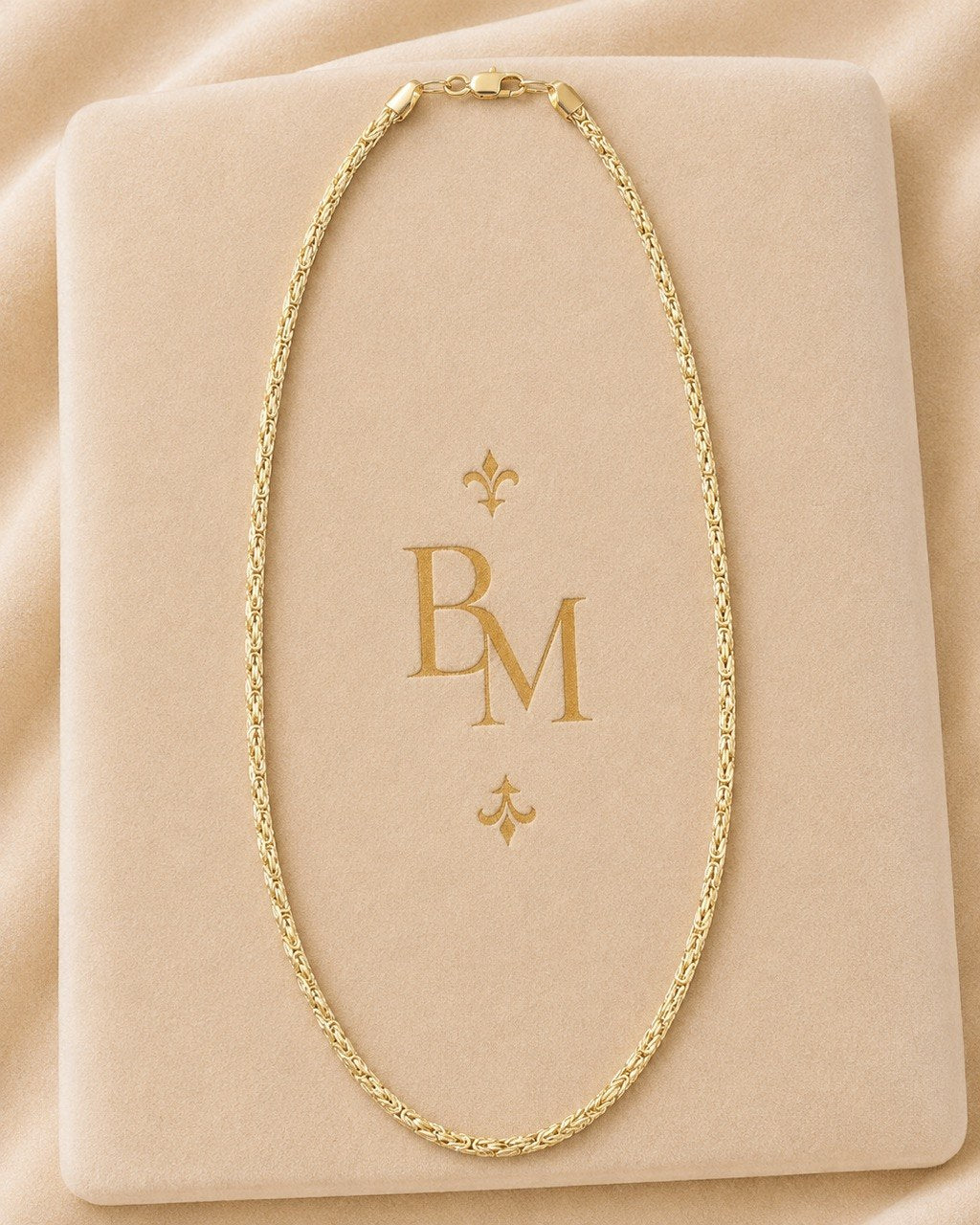 18K Yellow Gold Byzantine Chain – 20” | Unisex