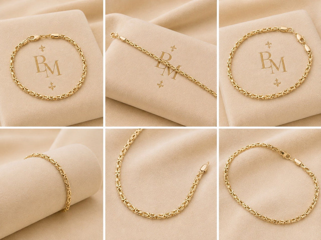 18K Yellow Gold Byzantine Bracelet – 7.5"