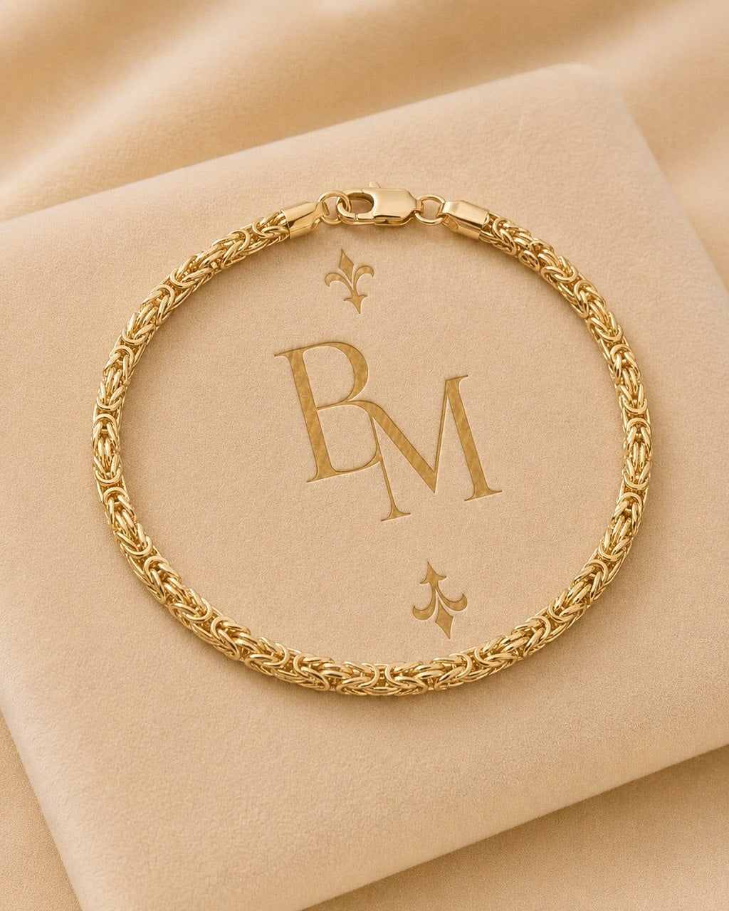 18K Yellow Gold Byzantine Bracelet – 7.5"
