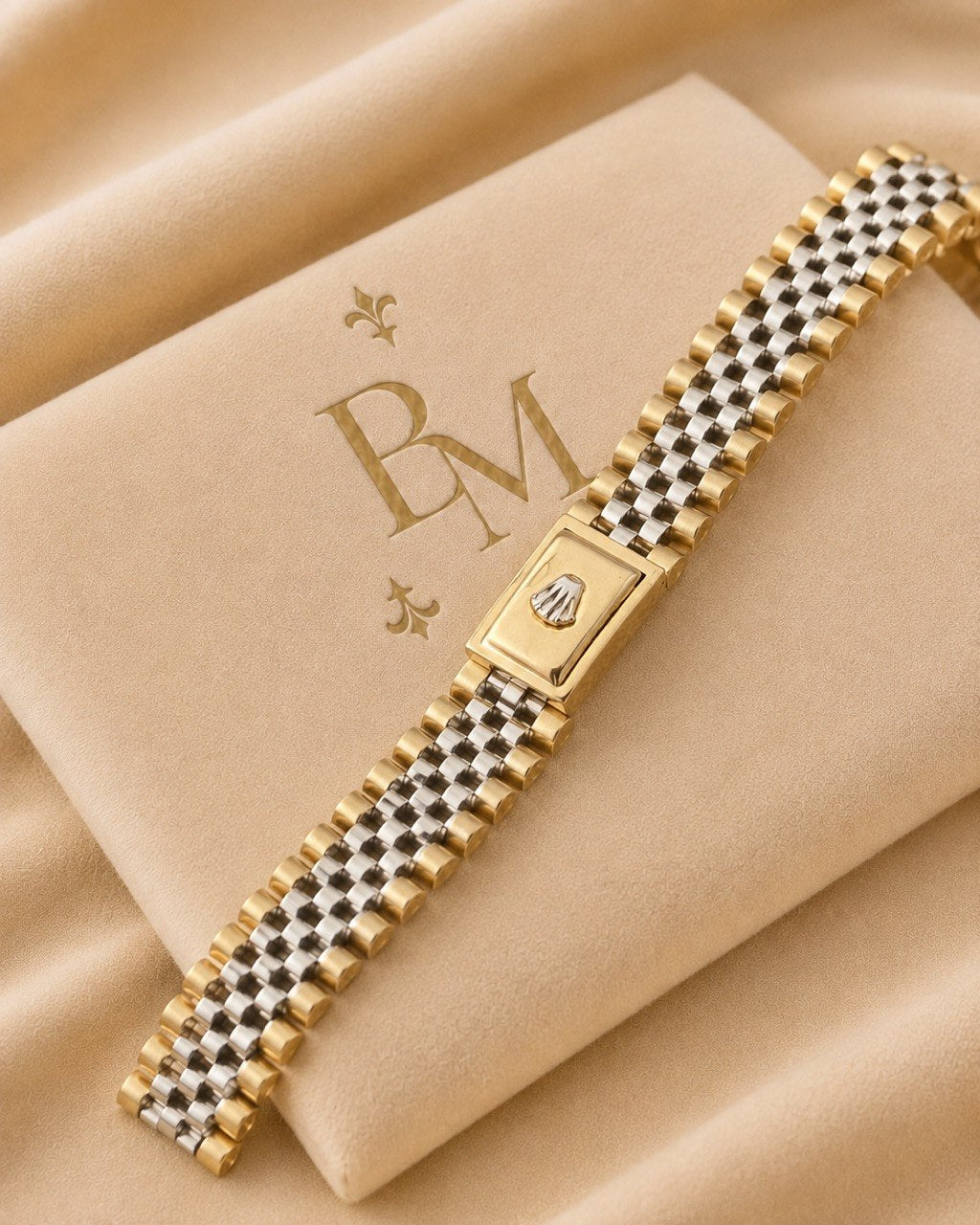 18K Two-Tone Jubilee-Style Bracelet – 10mm | 7.5" | 11g | Unisex