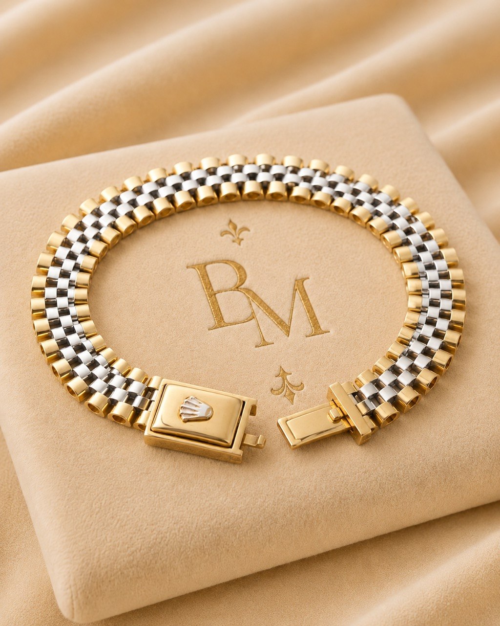 18K Two-Tone Jubilee-Style Bracelet – 10mm | 7.5" | 11g | Unisex