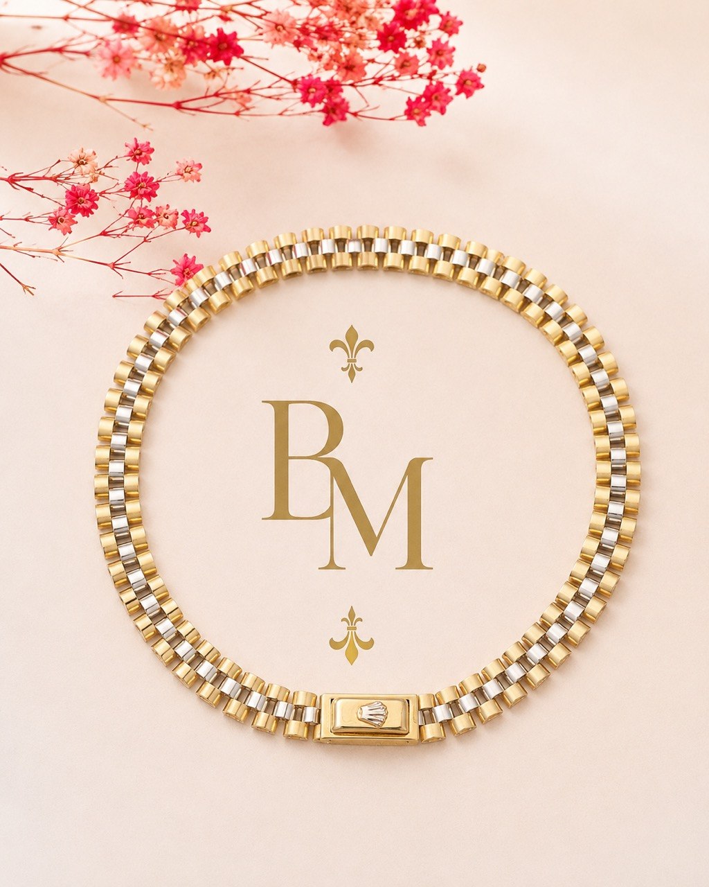 18K Two-Tone Gold Bracelet – 6mm | 7” | 8.2g | Unisex