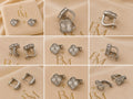 18K White Gold Clover Earrings – 5g