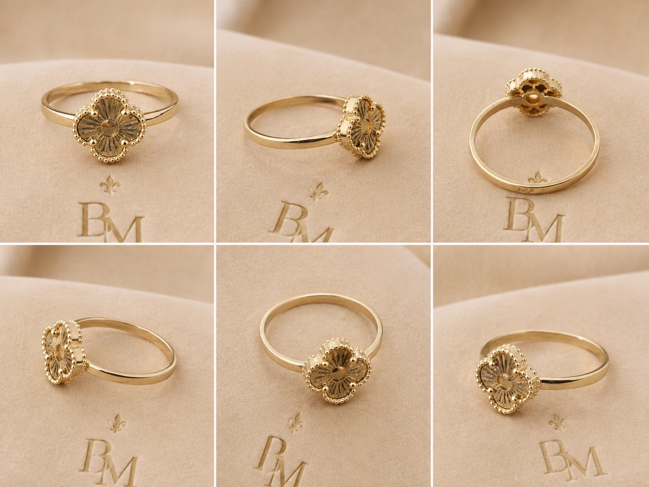 18K Yellow Gold Floral Ring – 2.4g | Size 8.5