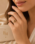 18K Yellow Gold Floral Ring – 2.4g | Size 8.5