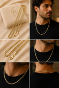 18K Yellow Gold Box Chain Necklace – 21.5" | 2.5mm | Unisex