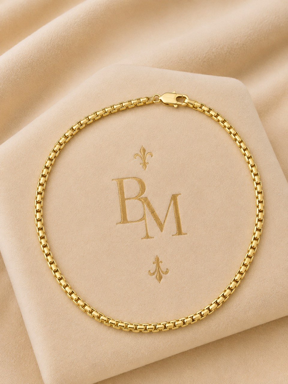 18K Yellow Gold Box Link Chain – 24” | 4.5mm | 24.4g