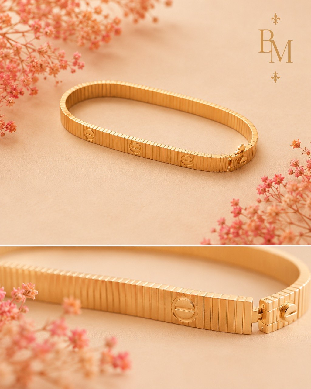 18K Gold Flexible Bracelet – 15.44g, 7.5”