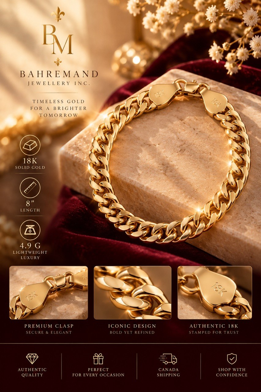 18K  Gold Cuban Link Bracelet – 8” | 4.9g
