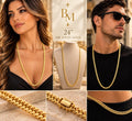 18K Solid Gold Japanese Cartier Link Necklace – 24” | 6.4 g