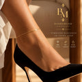 18K Solid Gold Snake Chain Anklet – 10” | 4.1g